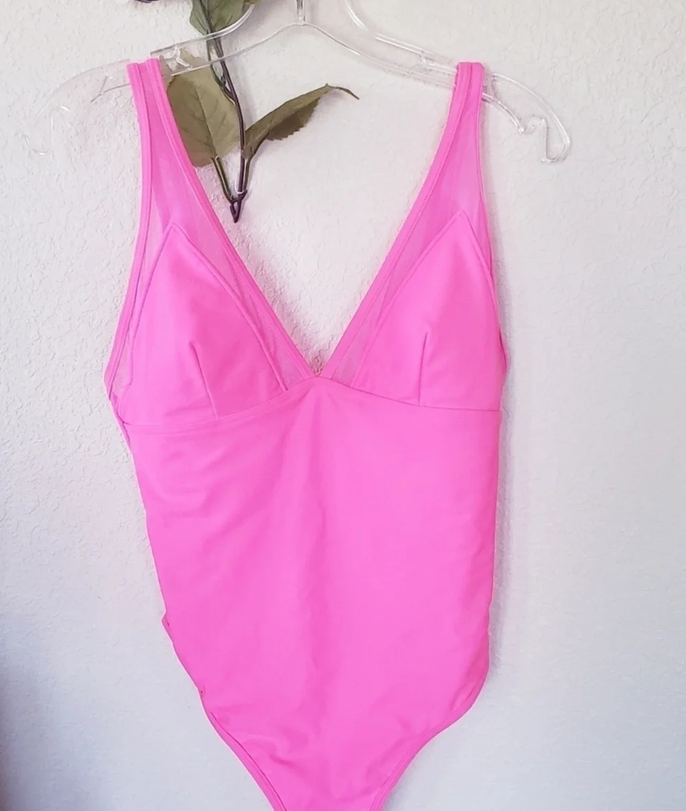 Ted Baker Fuchsia Mesh Panelled Swimsuit NEW Womens